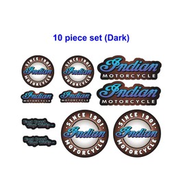 Indian Vinyl Decals 10 pc Set - Pick from 5 Color Choices - for Indian Scout Chief Sixty 60 FTR 1200 Chieftain Dark Horse Roadmaster Bobber Challenger Motorcycle (Dark)