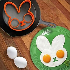 MK Rabbit Shape Egg Ring for Breakfast, Egg Mold Cooking Tools, Silicone