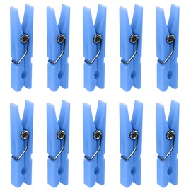 50 Pcs Mini Clothes Pins, 1.4 Inch Plastic Clothes Pins for Baby Shower Games Party Decorations DIY Crafts (Blue)