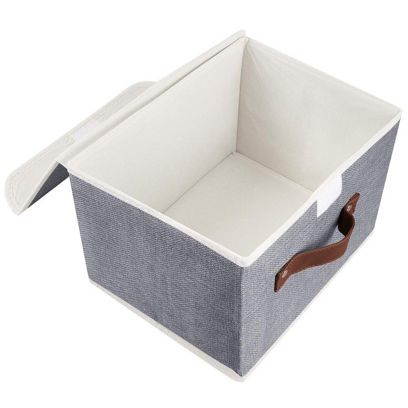 2Pack Storage Bins Boxes with Lids 10" x 8" x