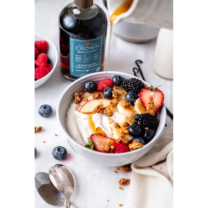 Crown Maple Madagascar Vanilla Infused Organic 12.7 Fl Oz (Pack