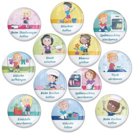 Papierdrachen Magnetic Board Extension Set - Small Helpers - Daily Schedule for Children - Structured Routine, Reward System, Reusable Reward Board