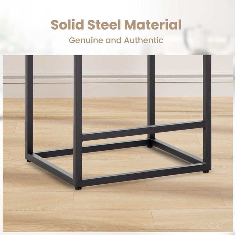 PHI VILLA Brown Bar Stools Set of 3-24 inch Counter