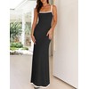 ZESICA Women's 2025 Summer Spaghetti Straps Maxi Dress Sleeveless Square