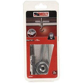 Molly Hollow Metal Cavity Ceiling Swing Toggle Hook, M6 x 85 mm - Pack of 2