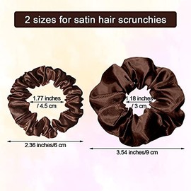 24 piezas de satén coleteros sedosos elásticos para el pelo, cintas para el pelo delgadas, sólidas, soporte para coleta de caballo para mujeres y niña