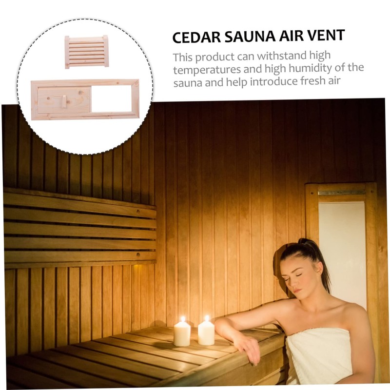 Operitacx 2 Sets Cedar Sauna Ventilation Panel Set Durable Air