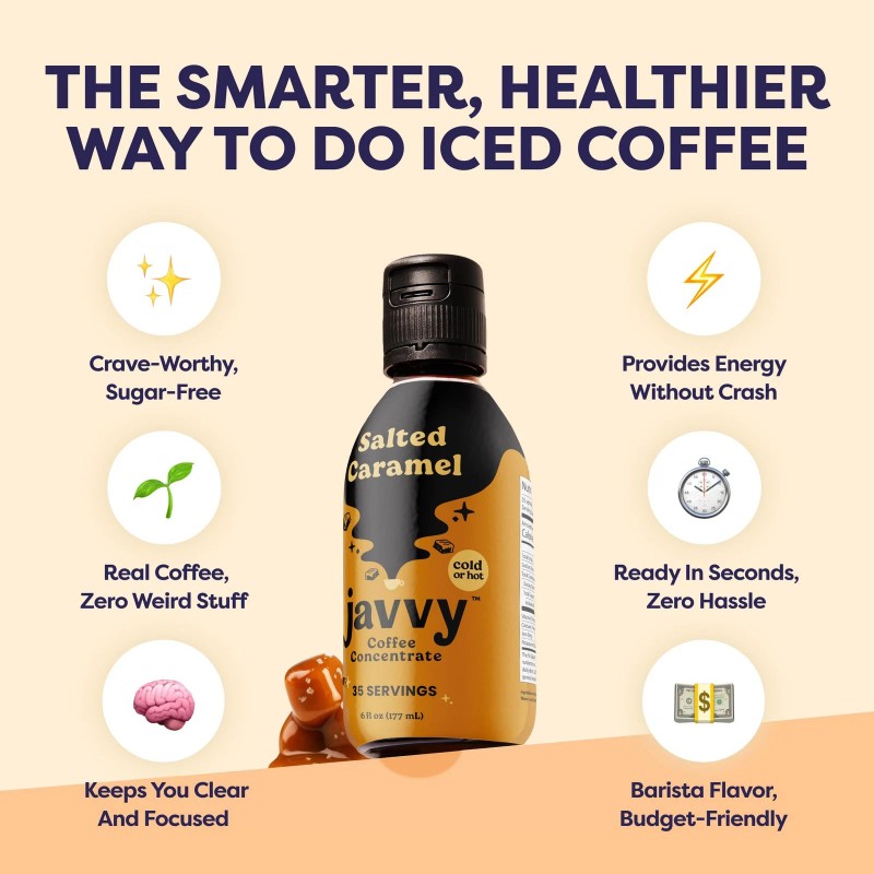 Javvy Premium Arabica Coffee Concentrate 6 Fl Oz Brewed Naturally