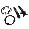 Bike Crankset, 36T Narrow Wide Chainring Low Noise 104 BCD