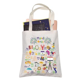 Happy Tuesday Gift Carnival Alphabet A-Z Shopping Shoulder Bag for Mother Teacher Sister Tote Bag