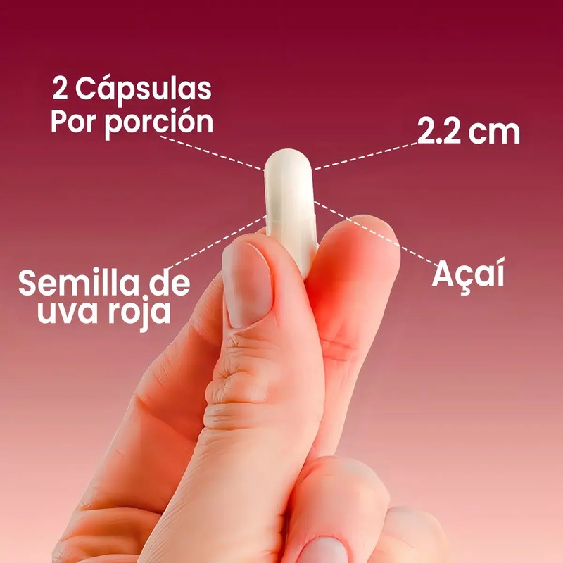 Suplemento Resveratrol 800mg Vitamina C Nuboos 180 Cápsulas Veganas