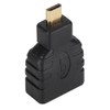 10 Pcs Black ABS Micro HDMI to HDMI Adapter Connector