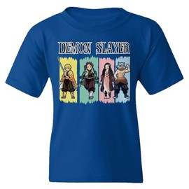 Anime Manga Heroes Slayer Demon Youth Tee Unisex T-Shirt (Royal, Youth Medium)
