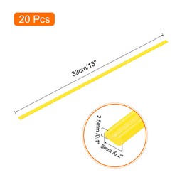 sourcing map 20pcs 13 Inch Plastic Welding Rods PE Welding Strips Welder Rods for Plastic Welder,Car Bumper, Kayak Repair, Yellow