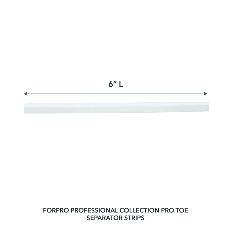 ForPro Toe Separator Strips, Individual Pedicure Toe Separators, 6” L,