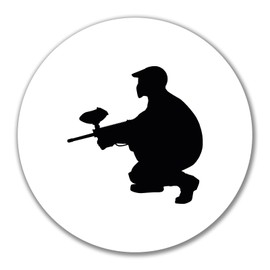 Huuraa Aufkleber Paintball Silhouette Geschenk 10cm Sticker Paintball Geschenkidee
