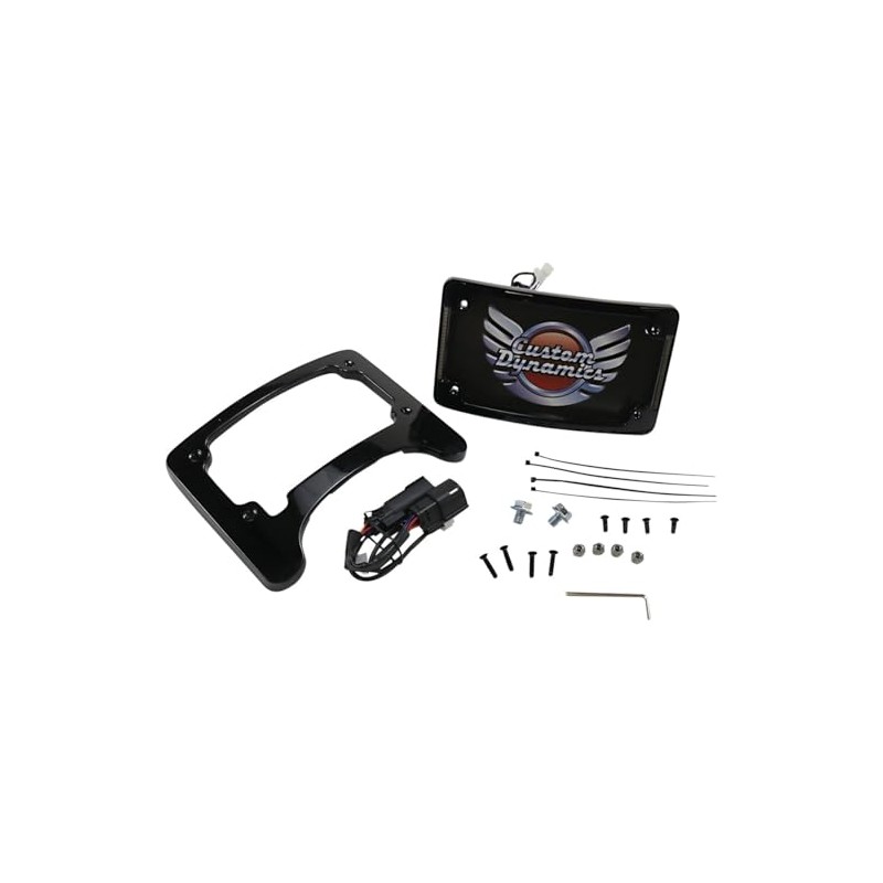 Custom Dynamics TS-ELIM-06BCM-B Turn Signal Eliminator with Tri-Radius Iluminated Plate