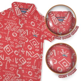 Tommy Bahama Boys Woven Button-Down Shirt, Woven Button Down Shirt for Boys (Pink Coral, Size 5/6)