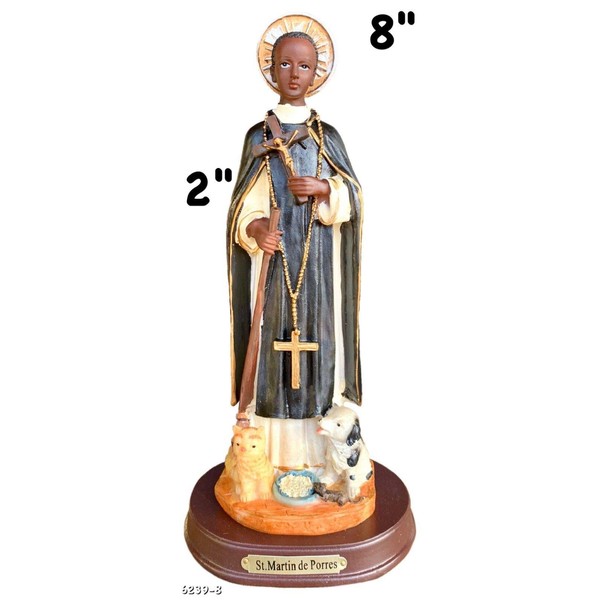 St. Martin De Porres 8" Statue New Material Polyresin Religion & Spirituality