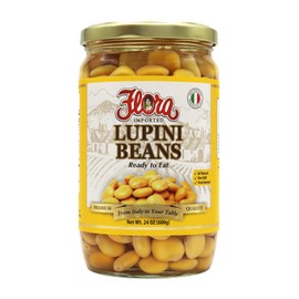 Flora Foods Lupini Beans | Ready to Eat Healthy Snack | 24 oz. Jar (680g) | Imported 100% Italian | All Natural | Non GMO | Fresh Harvest | From Italy to Your Table