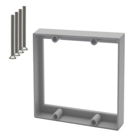 XGGYA 1/2” Double Gang Receptacle Outlet Box Extender,Gray Electrical Box Extender with Screws,Complies with Applicable Electrical Codes,1Pack