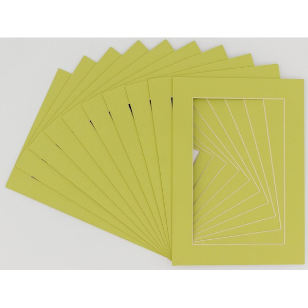 CountryArtHouse Pistachio Acid Free 12x18 Picture Frame Mats with White