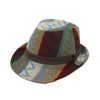 WITHMOONS Fedora Hat Aztec Pattern Trilby Short Brim with Band