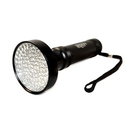 HQRP 100 LED's Professional BlackLight Torch Light with Large Coverage Area for Hotel Room Inspection Urine Detection Mineral Hunting Scorpions Hunting Arson Investigation + Sun Meter