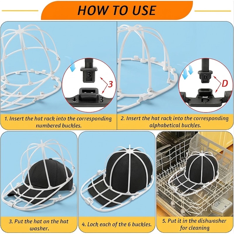 Hat Washer Protection Frame for Laundry – Sturdy Anti-Deformation Design