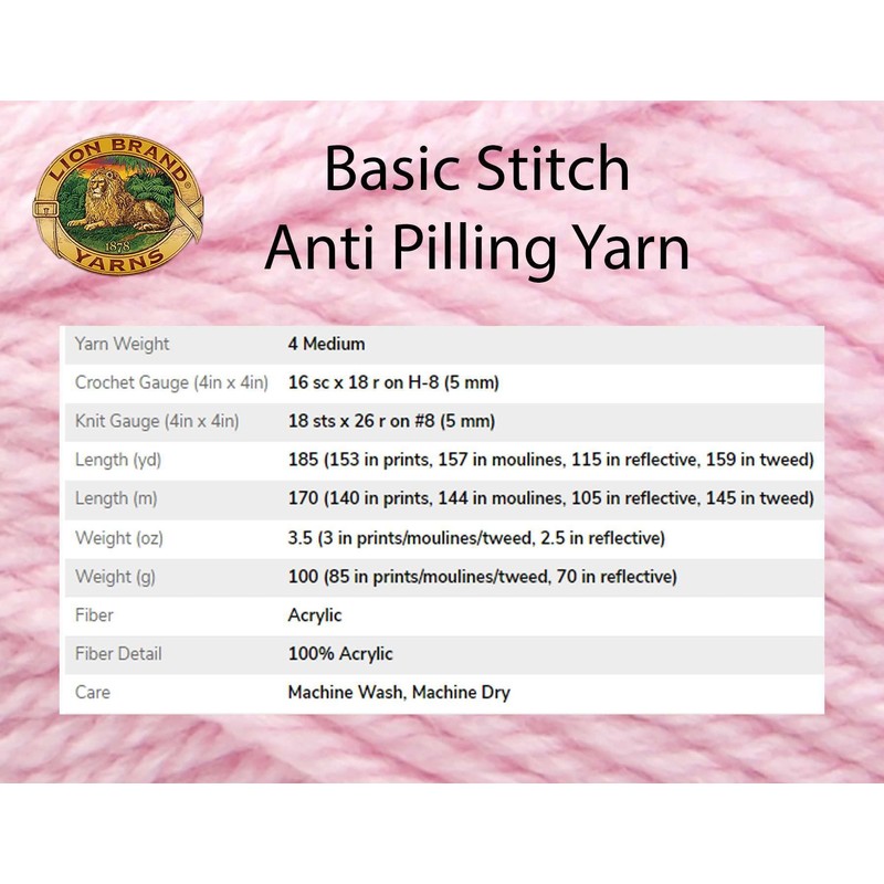 Lion Brand Basic Stitch Anti-Pilling Turquoise Heather 202-405 (3-Skeins -