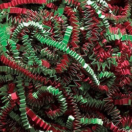 Aviditi Crinkle Cut Paper Shred Filler, Christmas Blend, (1 Case of 10 Lbs.) for Gift Wrapping, Holidays, Craft DIY's, Basket Filling and Decoration