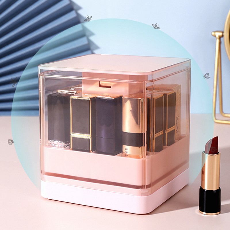 Pressed Lift Lipstick Holder Dustproof Transparent Lift Lipstick Display Case