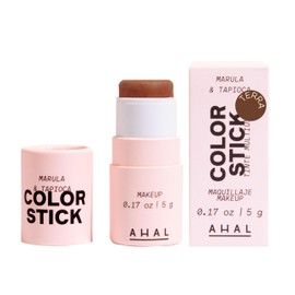 AHAL - Color Stick 3 en 1 - Tinta para labios, Blush e Iluminador (Contour Stick) - Con Aceite de Marula y Tapioca, Ingredientes Naturales para un Loo