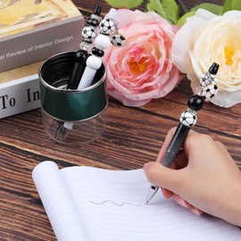 40pcs Beadable Pen, BetterJonny Plastic Bead Pen Black Ink Blue Ink Ballpoint Pens Creative Diy Pens Assorted Cute Cool Pen for Kids Student Teacher Office School Supplies, 20 Colors