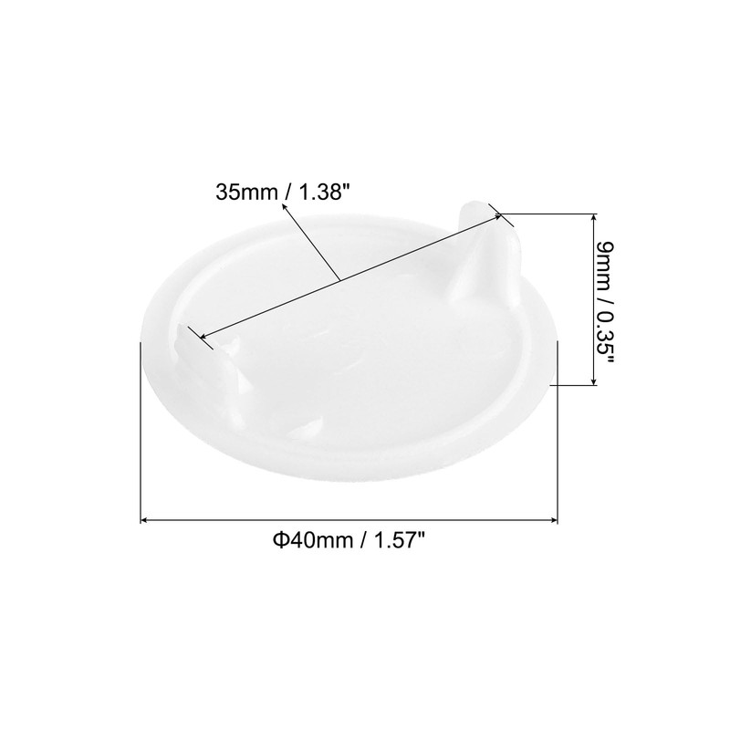 sourcing map 10Pcs Hinge Hole Covers, 35mm(1-3/8") Dia Plastic Concealed