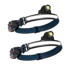 Hokolite 1300 Lumens 230° Wide Beam LED Headlamp Rechargeable Flashlights With Motion Sensor - Specification: 2 Pack