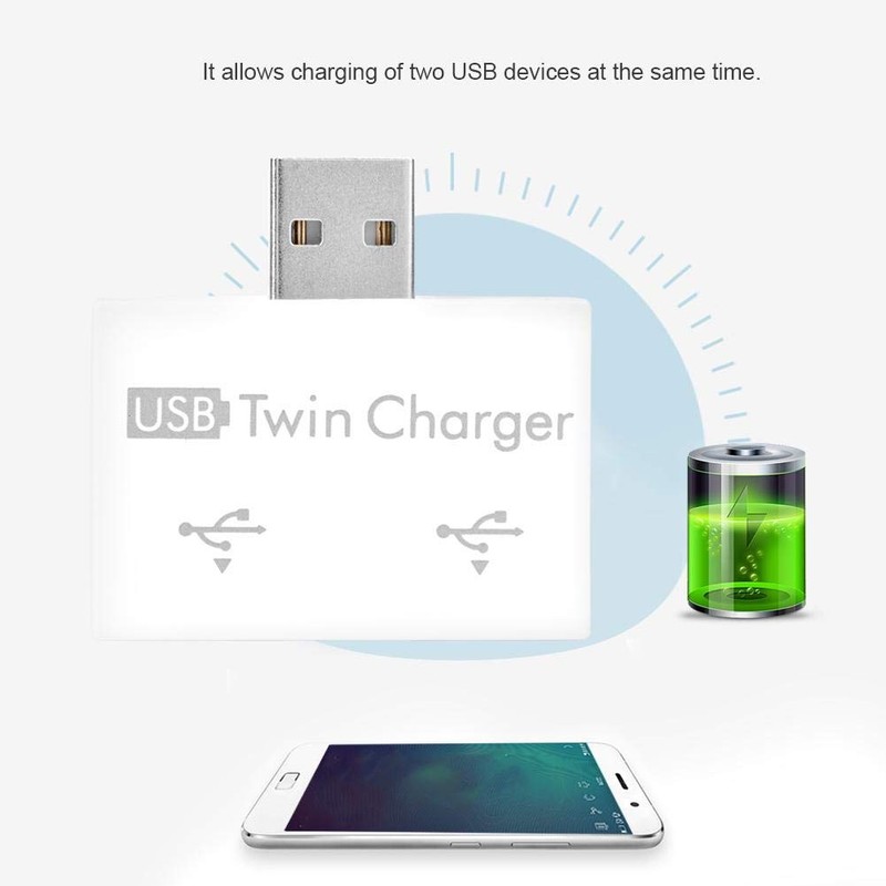 HUB USB 2.0 2 Puertos, Mini USB Hub Kit de