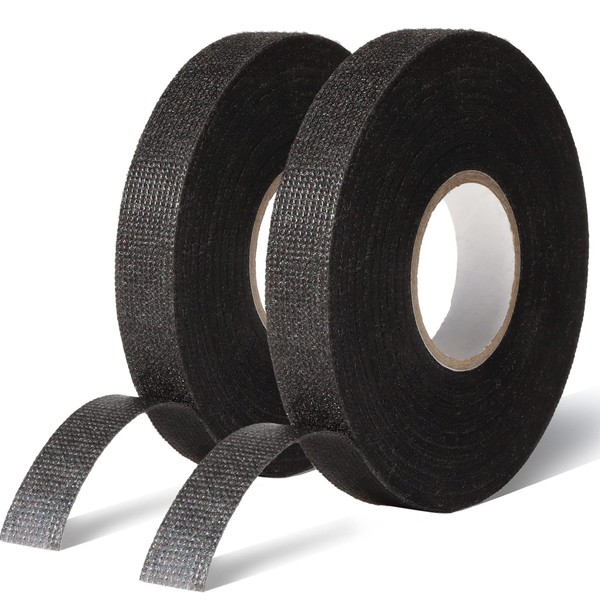 MEBMIK 2 Rolls 0.6in(W) X 82ft(L) Cloth Electrical Tape,Wire Loom