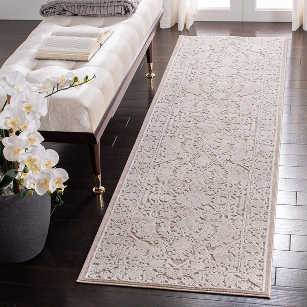 SAFAVIEH Reflection Collection Runner Rug - 2'3" x 10', Beige