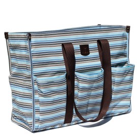 ESVAN Utility Tote Bag with Zip Top Waterproof Teacher Tote Bag for Teacher Work Women Beach, E, One Size