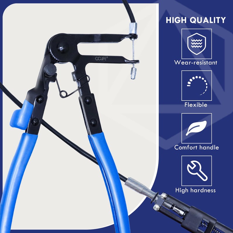 CCLIFE Hose Clamp Pliers with 630 mm Bowden Cable Spring