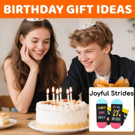 HAPPYPOP 27th Birthday Gifts Socks Ideas - Socks for 27 Year Olds Women Men, Best Gifts for 27 Year Olds