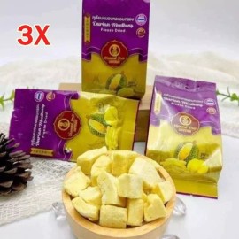 Montong Diamond Premium Fruit Monthong Durian Vacuum Freeze Dried 3-Pack Premium Thai 3x10g ทุเรียน หมอนทอง
