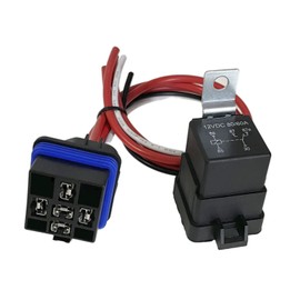 HYXUAN 1 Pack 60/80 Amp 12 Volt Waterproof Automotive Relay with Pigtail, 5-Pin Heavy Duty 12 AWG Tinned Copper Wires Marine Relays Compatible with Boats Auto Fan Cars