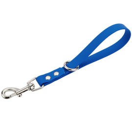 Short Dog Leash - 9 Inch Dogs Lead Grab Tab Heavy Duty Waterproof PVC Dog Training Traffic Leashes for Safety Control Behavior Correction Hiking Backup & All Breeds (Blue, 9'')