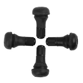 sourcingmap 4pcs Car TR412 Black Rubber Short Snap-In Tire Valve Stems Tyre Tool