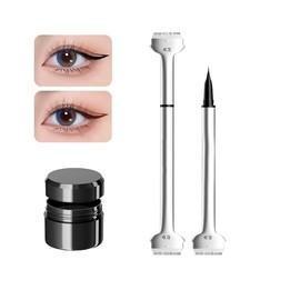 YAYAMIYA 3 in 1 Eyeliner & Eyelash Tool, Double Headed Eyelash Stamp, Eyeliner Eyelash Makeup, DIY Stamping Eyelashes, Realistic Lower Eyelash Stamp, Easy to Put on Waterproof, Sweatproof, Natural