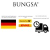 Bungsa Round Black Polka Dot on White Background Rockabilly Style