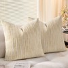 AELS 20x20 Decorative Farmhouse Throw Pillow Covers, Chenille Striped Pillow
