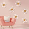 Zeyune 6 Pcs Boho Daisy Flower Wall Art Decor Boho